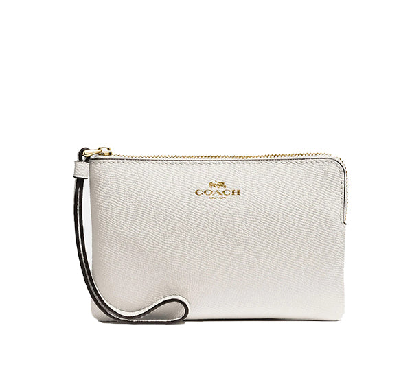 Coach Women's Corner Zip Wristlet Gold/Chalk