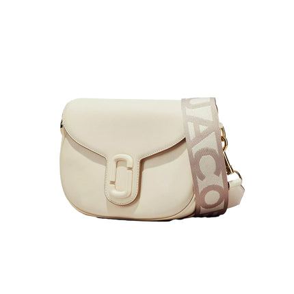 Marc Jacobs Women's The Covered J Marc Large Saddle Bag Cloud White