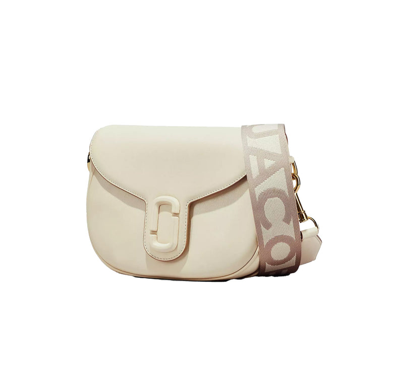 Marc Jacobs Women's The Covered J Marc Large Saddle Bag Cloud White