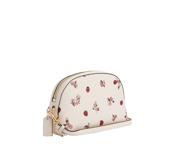 Coach Women's Madi Crossbody With Ladybug Floral Print Gold/Chalk Multi