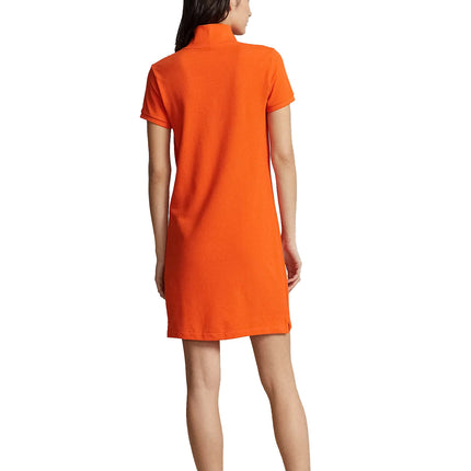 Polo Ralph Lauren Women's Cotton Mesh Polo Dress Sailing Orange