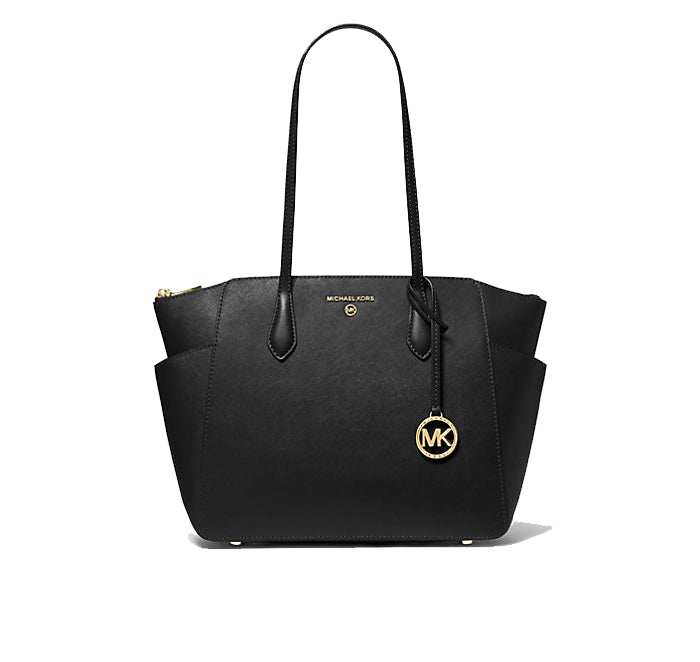 Michael Kors Women's Marilyn Medium Saffiano Leather Tote Bag Black