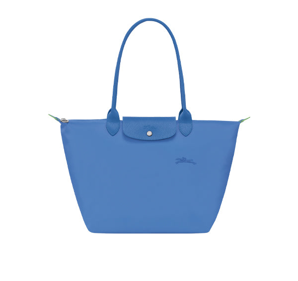 Longchamp Women's Le Pliage Green L Tote Bag Cornflower Recycled Canvas