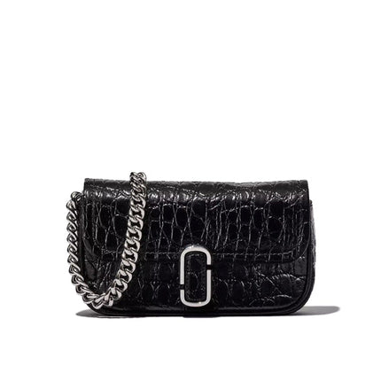 Marc Jacobs Women's The Croc Embossed J Marc Mini Bag Black