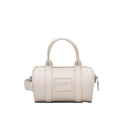 Marc Jacobs Women's The Leather Mini Duffle Bag Cotton Silver