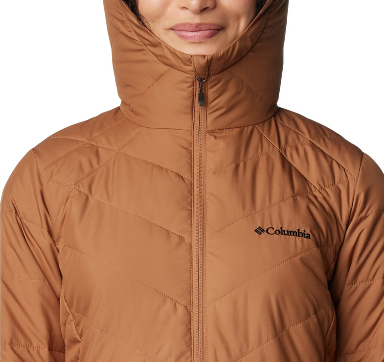 Columbia Women's Heavenly Long Hooded Jacket Camel Brown