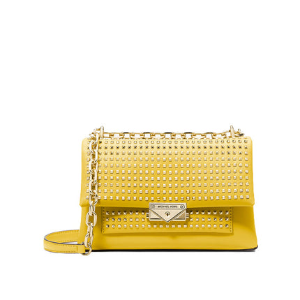 Michael Kors Women's Cece Medium Studded Shoulder Bag Golden Yellow