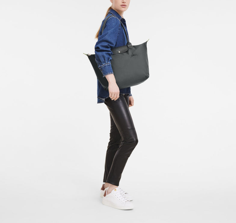 Longchamp Women's Le Pliage Green L Tote Bag Graphite