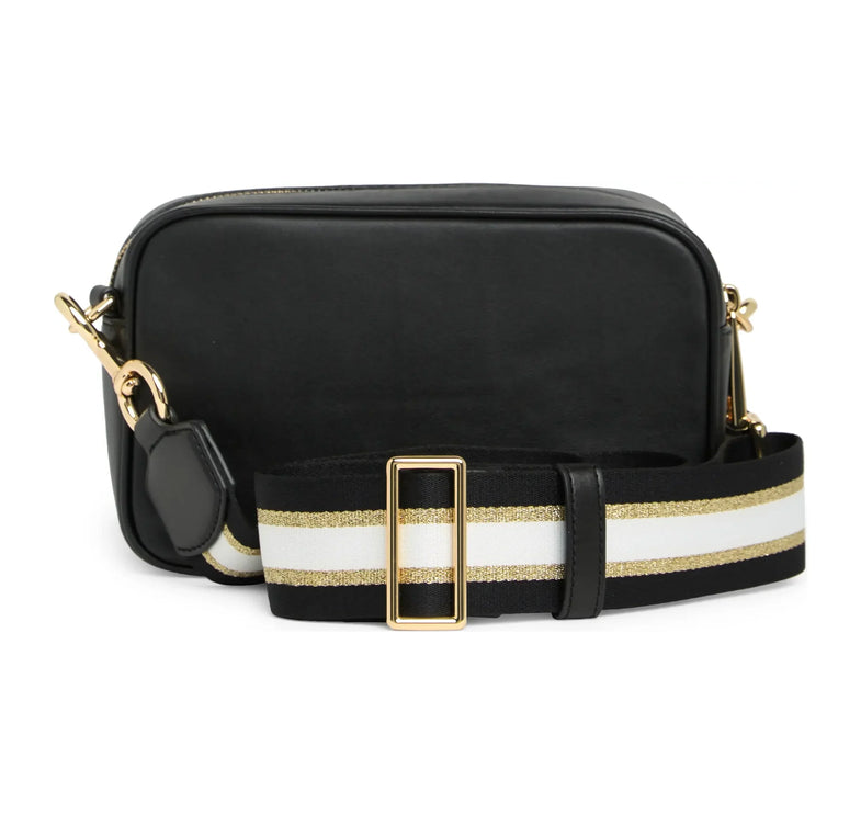 Marc Jacobs Women's Flash Leather Crossbody Bag Gold Black - Ready to Ship