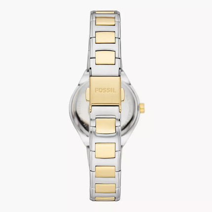 Fossil Women's Eevie Three Hand Date Two Tone Stainless Steel Watch BQ3802