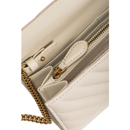 Pinko Women's Love Bag One Wallet Chevron White