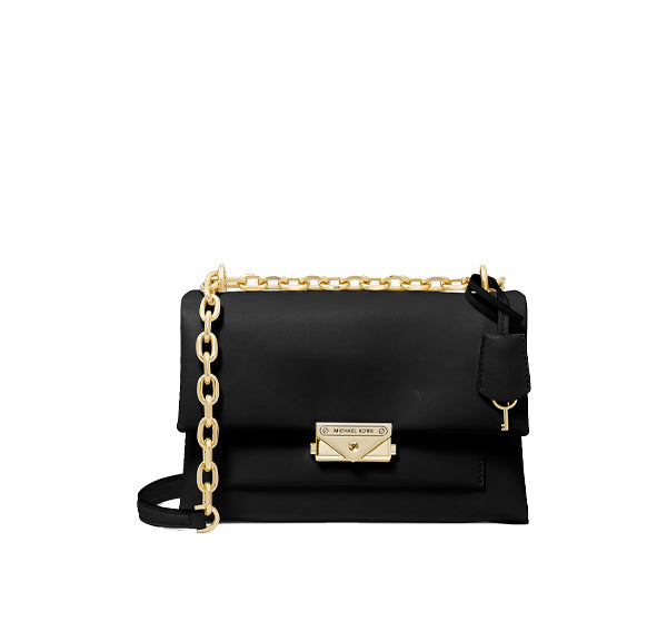 Michael Kors Women's Cece Medium Shoulder Bag Black/Gold