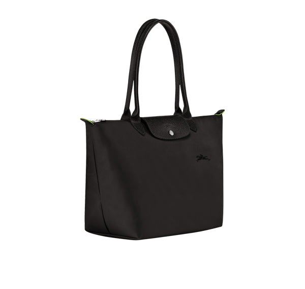 Longchamp Women's Le Pliage Green L Tote Bag Black Recycled Canvas