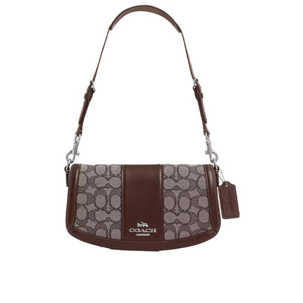 Coach Women's Andrea Shoulder Bag In Signature Jacquard Silver/Oak/Maple