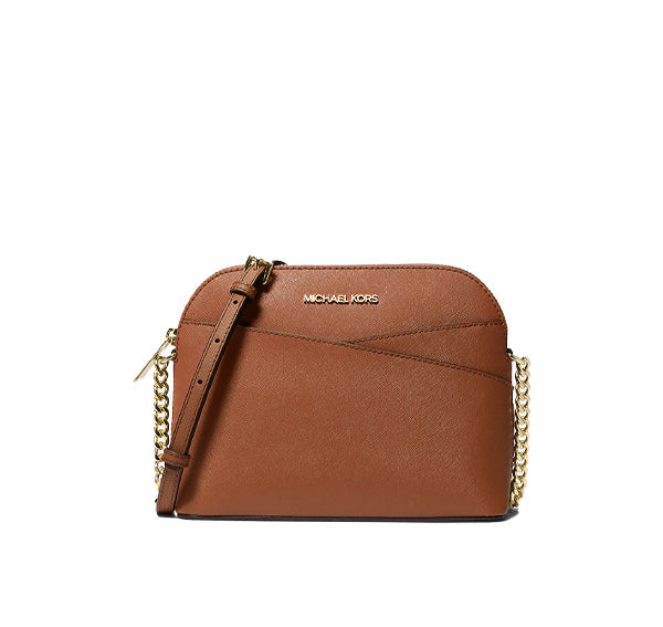 Michael Kors Women's Jet Set Travel Medium Dome Crossbody Bag Luggage