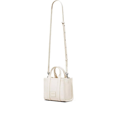 Marc Jacobs Women's The Leather Mini Tote Bag Cotton Silver - Ready to Ship