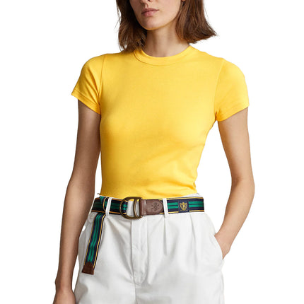 Polo Ralph Lauren Women's Ribbed Cotton Tee Yellowfin