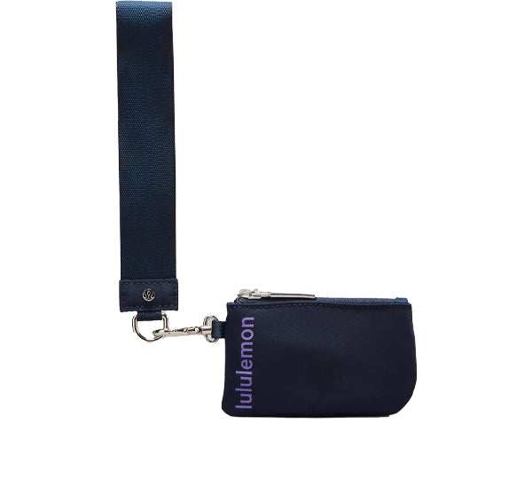 lululemon Unisex Dual Pouch Wristlet True Navy Dark Lavender