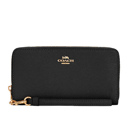 Coach Women's Long Zip Around Wallet Gold/Black