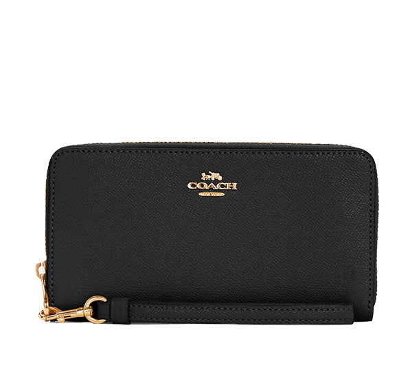 Coach Women's Long Zip Around Wallet Gold/Black