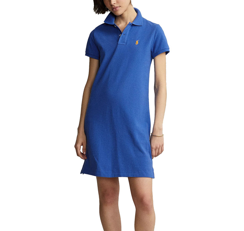 Polo Ralph Lauren Women's Cotton Mesh Polo Dress New Iris Blue