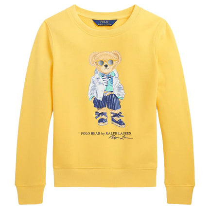 Polo Ralph Lauren Girl's Polo Bear Fleece Sweatshirt Chrome Yellow