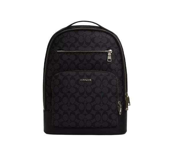 Coach Women's Ethan Backpack In Signature Canvas Gunmetal/Black/Black