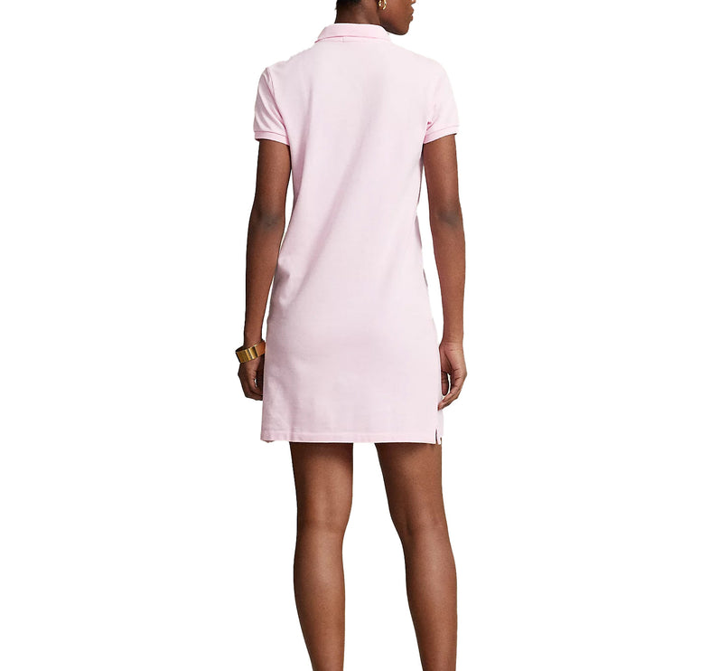 Polo Ralph Lauren Women's Cotton Mesh Polo Dress Carmel Pink