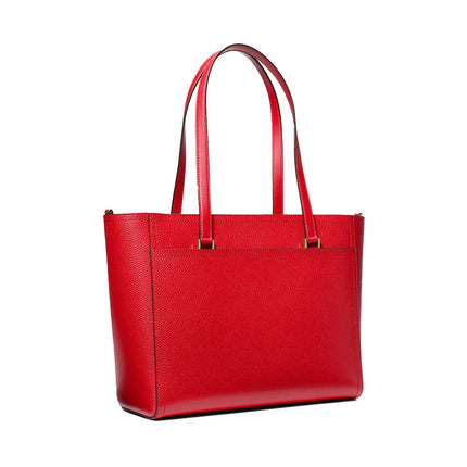 Michael Kors Women's Maisie Large Pebbled Leather 3-in-1 Tote Bag Bright Red