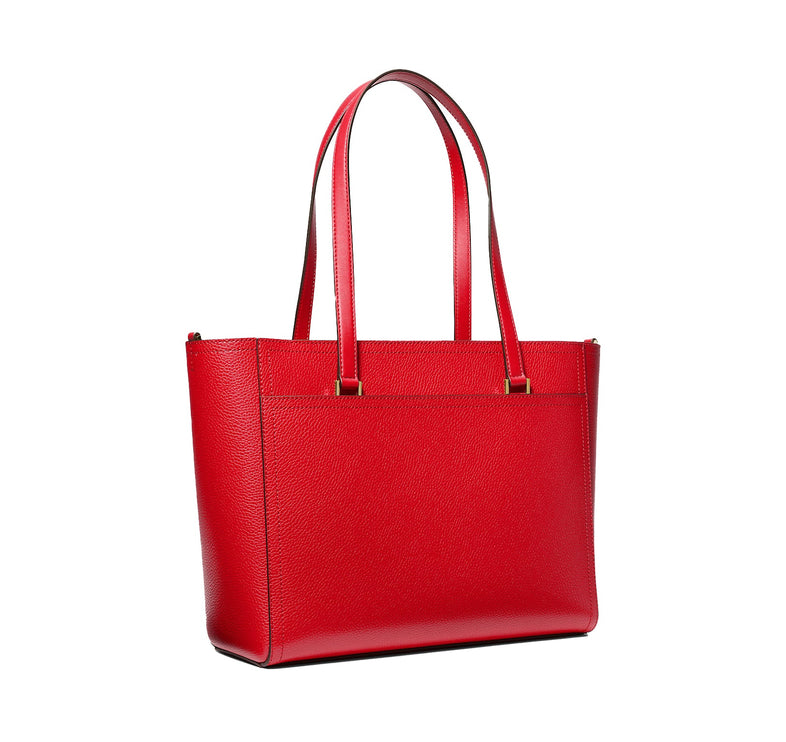 Michael Kors Women's Maisie Large Pebbled Leather 3-in-1 Tote Bag Bright Red