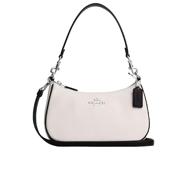 Coach Women's Teri Shoulder Bag Silver/Chalk Black