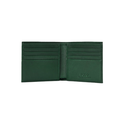 Polo Ralph Lauren Unisex Polo Bear Leather Billfold Wallet Moss Agate