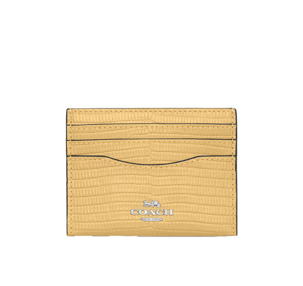 Coach Women's Slim Id Card Case Silver/Hay