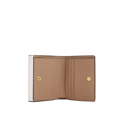 Coach Women's Eliza Small Wallet In Signature Canvas Gold/Light Khaki Chalk