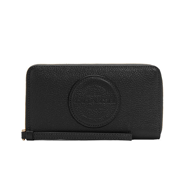 Coach Women's Dempsey Large Phone Wallet Gold/Black