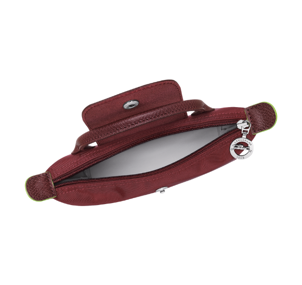 Longchamp Women's Le Pliage Green Pouch With Handle Pomegranate