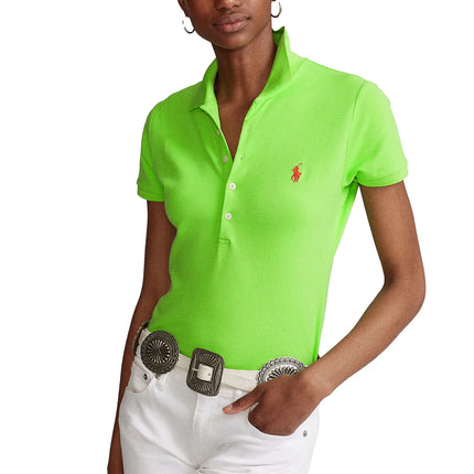 Polo Ralph Lauren Women's Slim Fit Stretch Polo Shirt Kiwi Lime