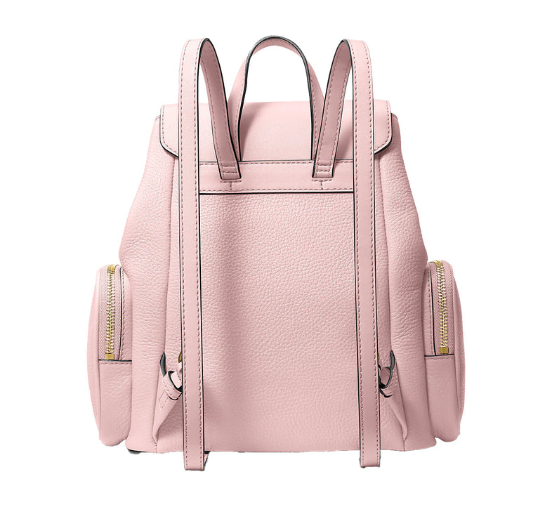 Michael Kors Women's Jet Set Medium Pebbled Leather Backpack Powder Blush