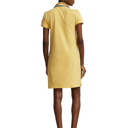 Polo Ralph Lauren Women's Cotton Mesh Polo Dress Corn Yellow