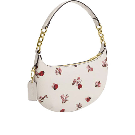 Coach Women's Payton Hobo With Ladybug Floral Print Gold/Chalk Multi