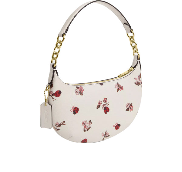 Coach Women's Payton Hobo With Ladybug Floral Print Gold/Chalk Multi