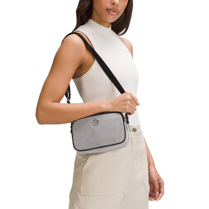 lululemon Women's Crossbody Camera Bag 2L Canvas Anchor Light Ivory Black