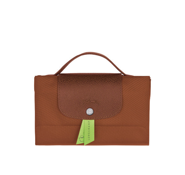 Longchamp Women's Le Pliage Green S Briefcase Cognac