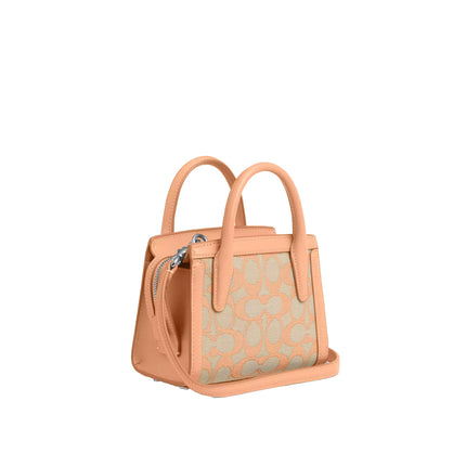 Coach Women's Andrea Mini Carryall In Signature Jacquard Silver/Faded Blush