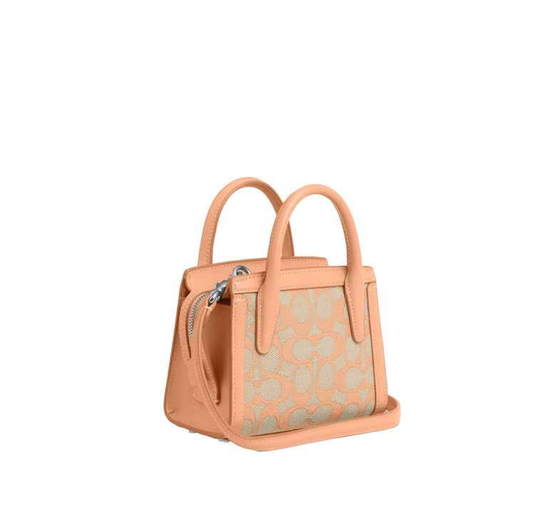 Coach Women's Andrea Mini Carryall In Signature Jacquard Silver/Faded Blush