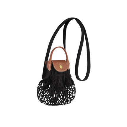 Longchamp Women's Le Plıage Filet Xs Mesh Bag Black