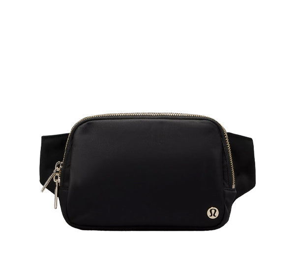 lululemon Unisex Everywhere Belt Bag Large 2L Metal Hardware Black Gold