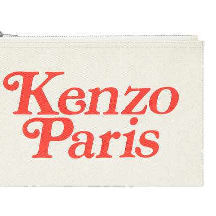 Kenzo Women's Kenzo Utility Large Canvas Pouch Ecru