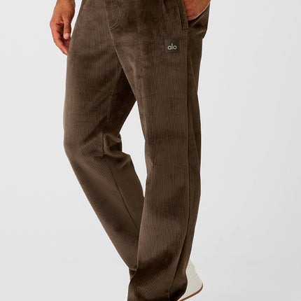 alo Men's Velour Baller Pant - Espresso