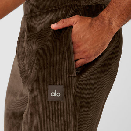 alo Men's Velour Baller Pant - Espresso